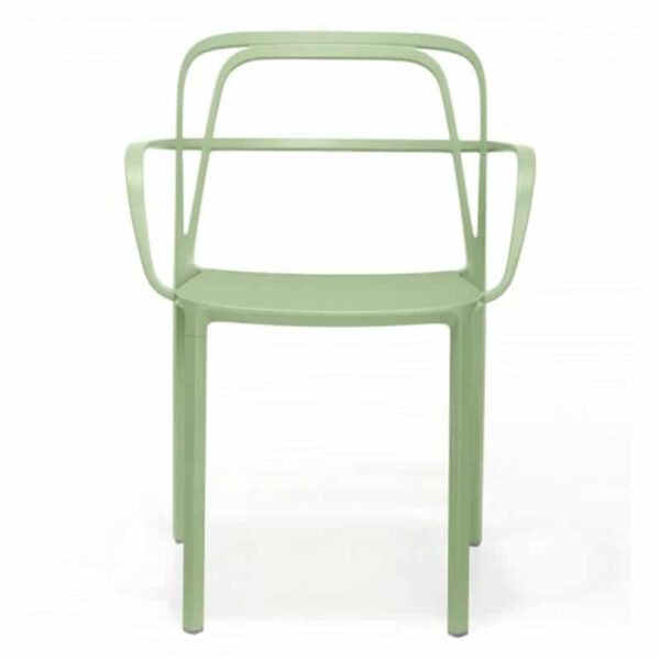 fauteuils-terrasse-bar-metal-empilable-vert-clair-intrigo-pedrali