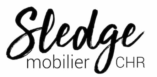 Logo sledge mobilier restaurant chr professionnel