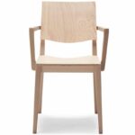 mobilier chr fauteuil avec accoudoirs bois naturel max