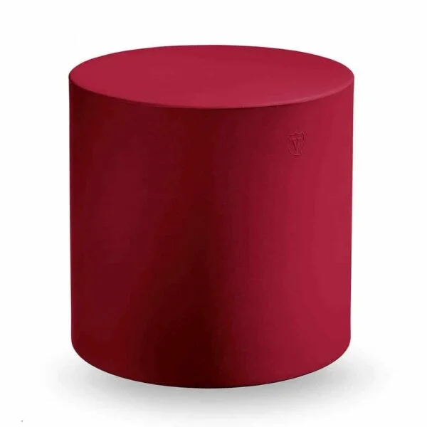 pouf-design-rond-rouge-monobloc-cylindro