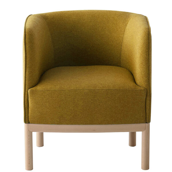 mobilier-design-fauteuil-bas-tissu-jaune-plac-wood